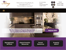 Tablet Screenshot of kingrealtytx.com